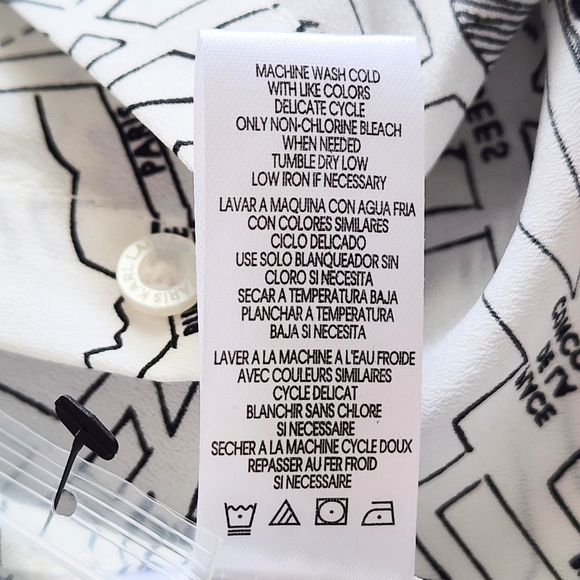Karl Lagerfeld Paris Road Map Design Women's Shirt.   Size M - Picture 6 of 13